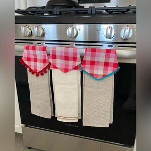 Hand made pink plaid towel
